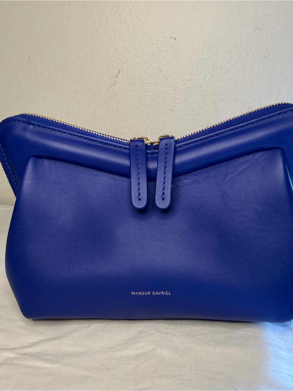 Mansur Gavriel Cobalt Blue Mini M Frame Crossbody Bag - Unworn - Picture 1 of 5